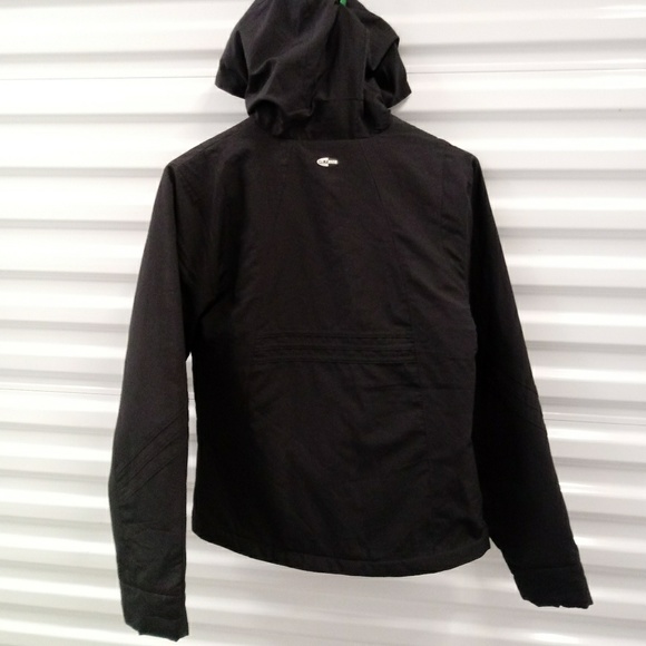 Adidas Black Double Zippered Lined Hooded Jacket - Picture 3 of 8